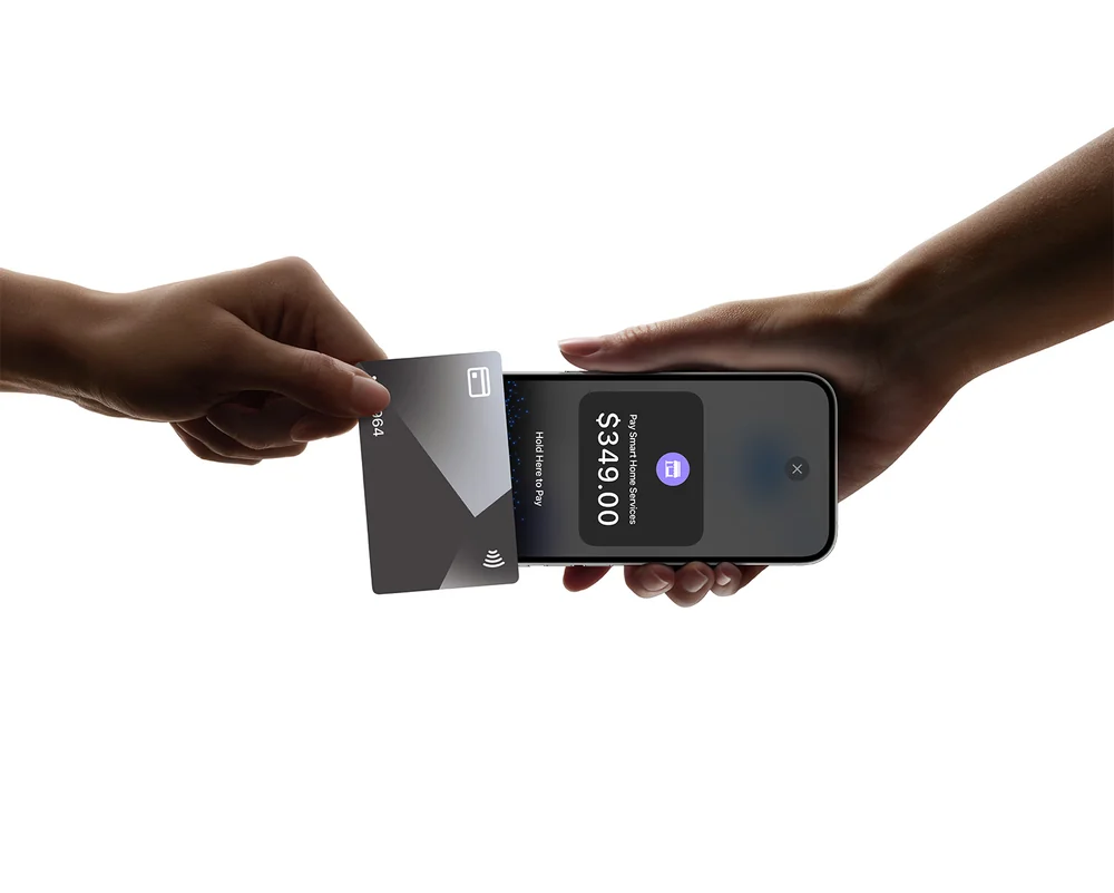 A customer paying by card with Tap to Pay on iPhone in ServiceM8